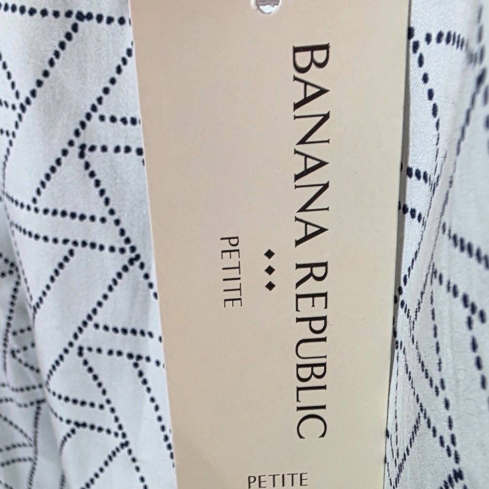 Banana Republic Y2K Geometric Midi Dress Sz 12 Petite New - Picture 4 of 9